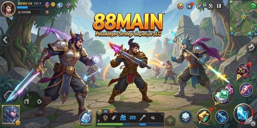 Screenshot utama 88MAIN menampilkan aksi strategis dalam permainan.