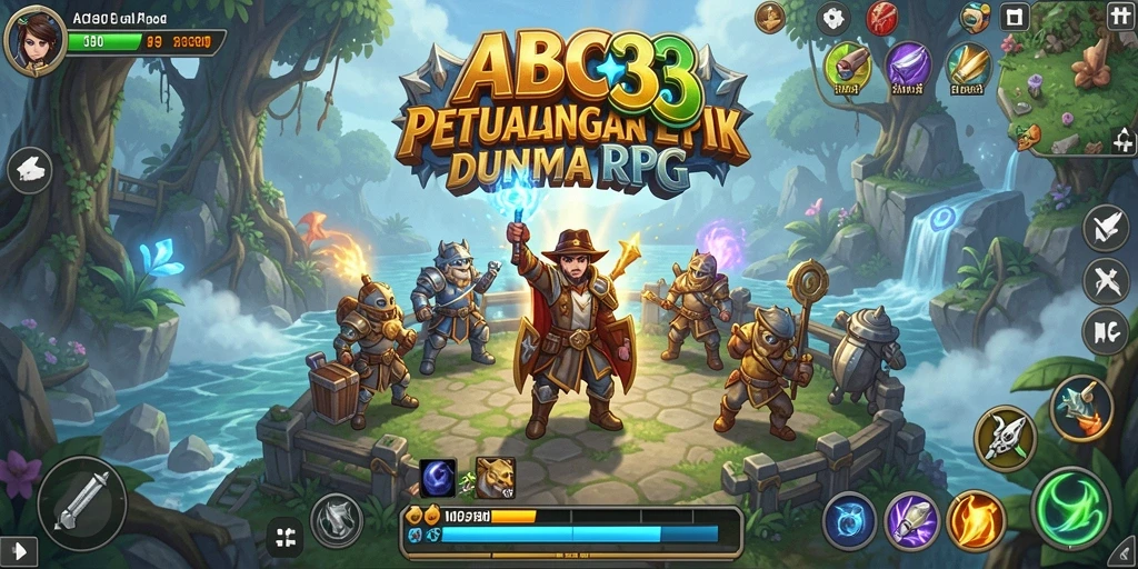 Tampilan gameplay RPG yang mendebarkan dengan petualangan seru.