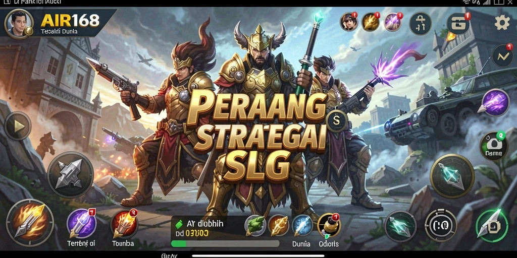 Screenshot gameplay menunjukkan strategimu dalam battle SLG.