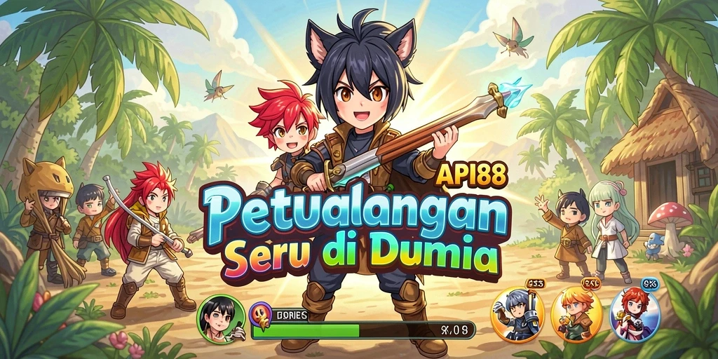 Tampilan utama gameplay API88 dengan karakter anime yang ikonik.