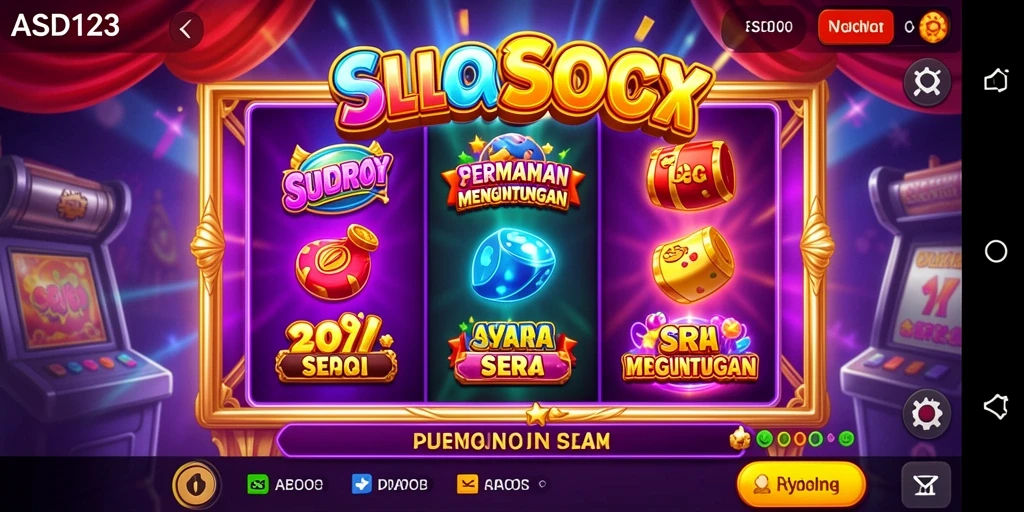Tampilan gameplay seru dan menarik dari Slot ASD123.