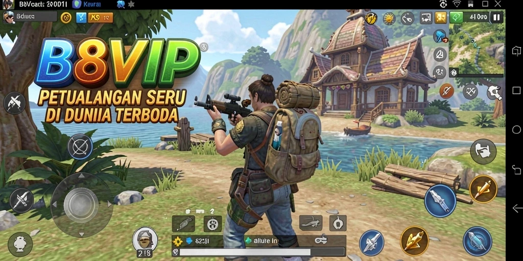 Tampilan gameplay B8VIP yang mendebarkan di dunia terbuka.