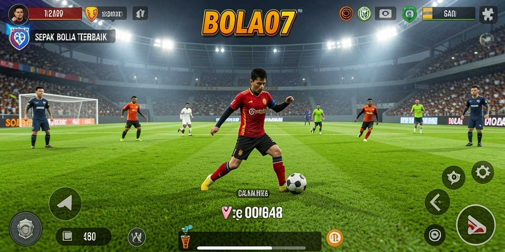 Tampilan gameplay BOLA07 yang mendebarkan dan realistis.