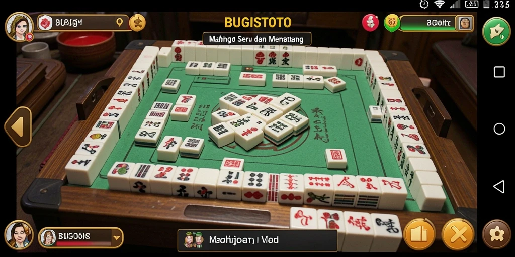 Screenshot BUGISTOTO menampilkan gameplay Mahjong yang seru dan menantang.
