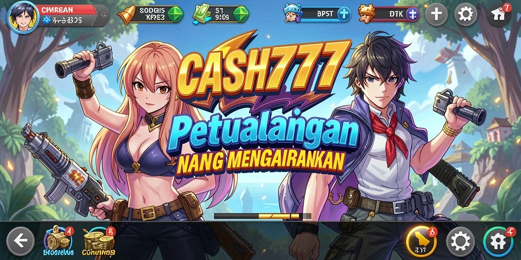 Tampilan menarik dari gameplay <strong>CASH777</strong> menampilkan karakter Anime yang menawan.