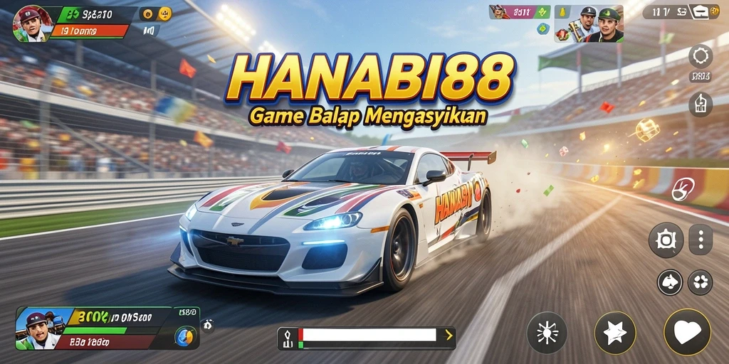 Gameplay Racing HANABI88 yang mendebarkan.