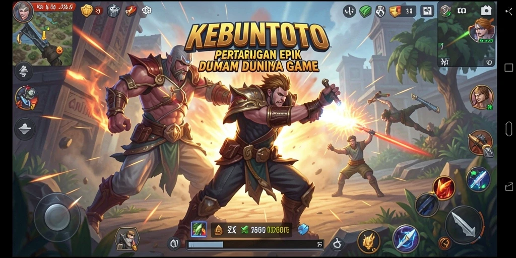 Screenshot KEBUNTOTO menampilkan aksi pertarungan yang mendebarkan.
