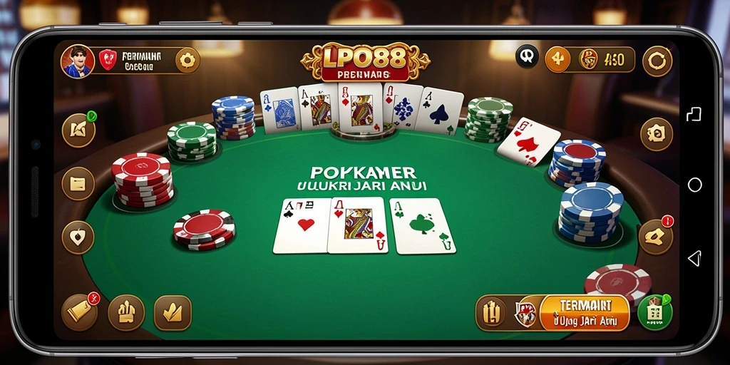 Tampilan menarik dari gameplay Poker LPO88 yang seru.