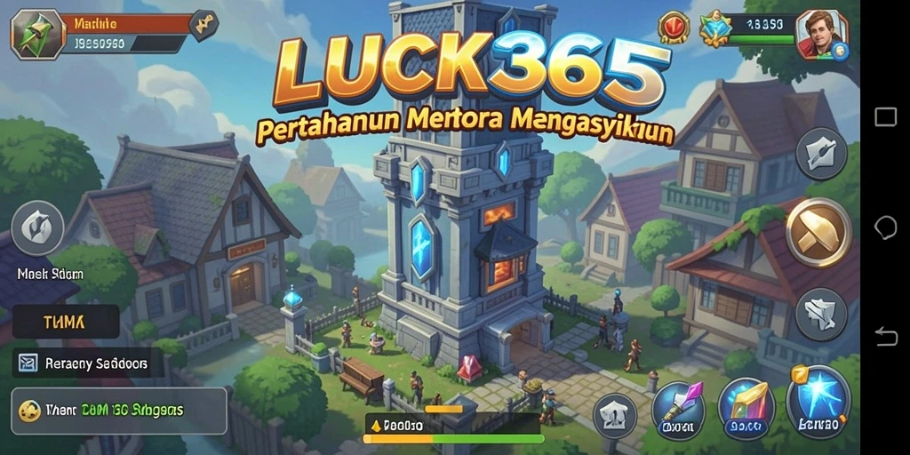 Tampilan gameplay LUCK365 menampilkan strategi menara yang menarik.