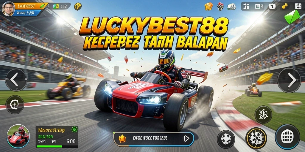 Gameplay LUCKYBEST88 yang menegangkan di lintasan balap.