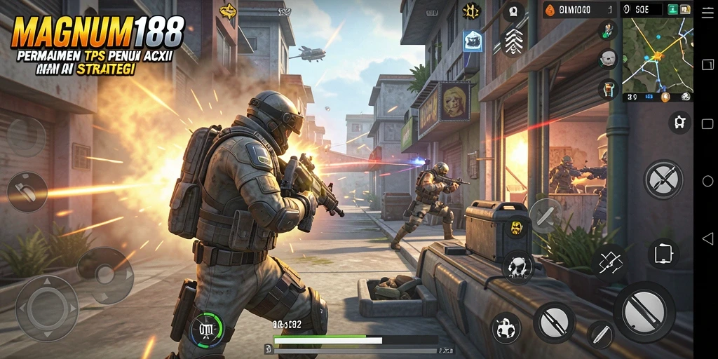 Gameplay seru dalam MAGNUM188 dengan aksi TPS yang mendebarkan.