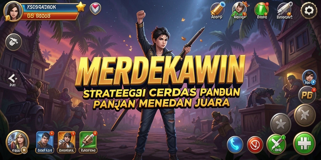 Tampilan gameplay MERDEKAWIN menunjukkan strategi yang menegangkan dan seru.