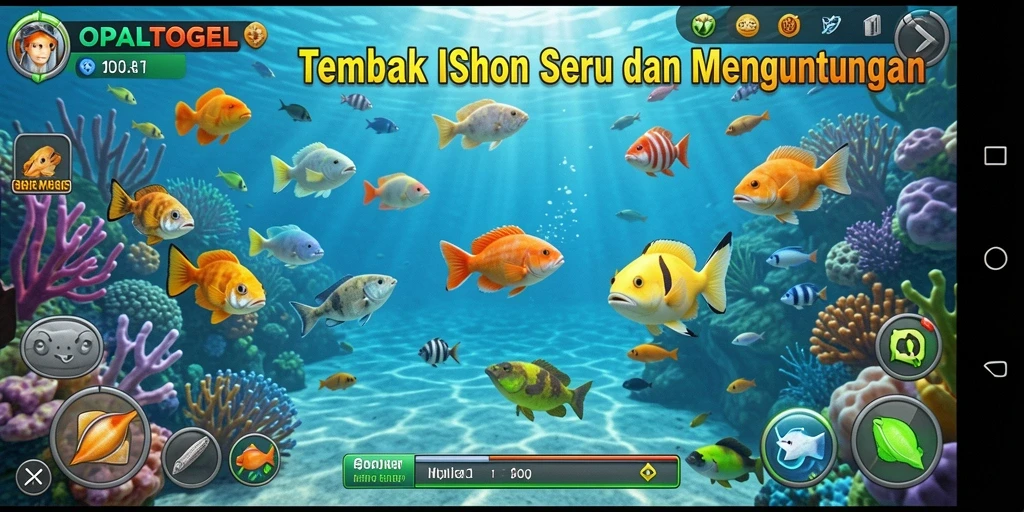 Tampilan gameplay seru dari OPALTOGEL menembak ikan.