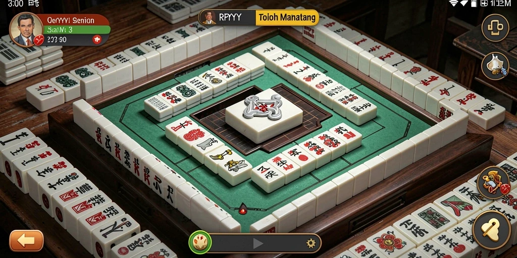 Tampilan gameplay seru dari RPYYY yang menampilkan Mahjong.