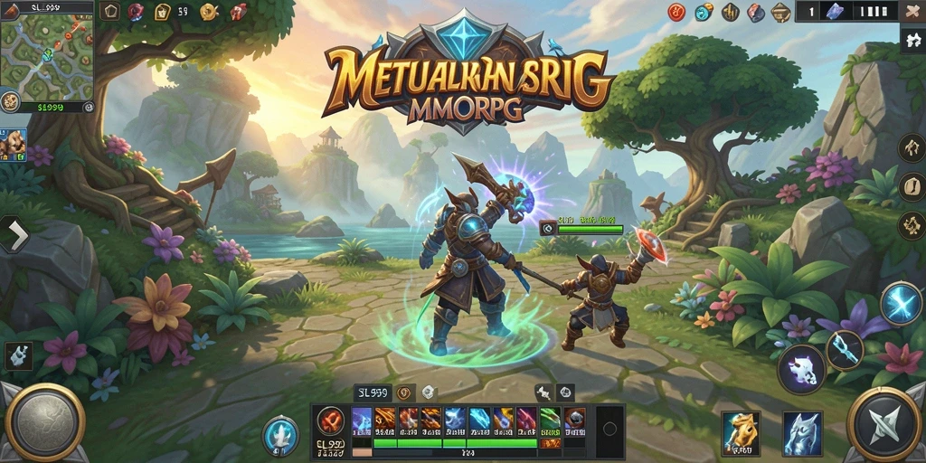 Screenshot SL999 yang menunjukkan aksi PvE mendebarkan dalam MMORPG.