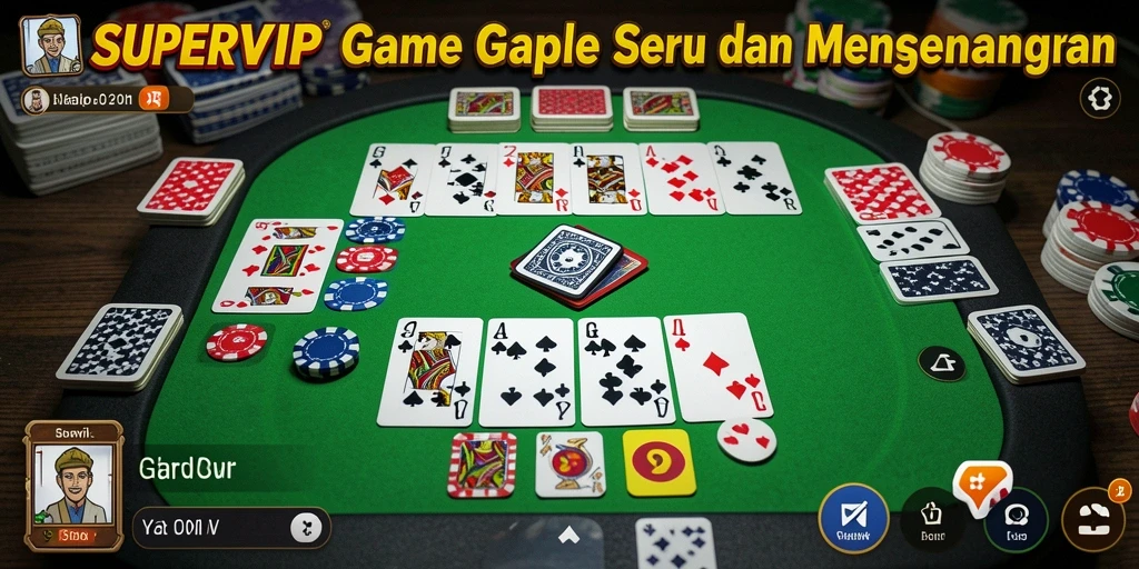 Tampilan gameplay Gaple yang menarik dan interaktif.