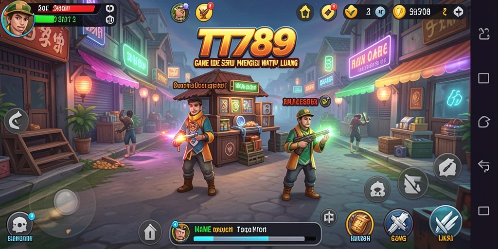 Screenshot TT789 menampilkan karakter yang berkembang dalam mode Idle.