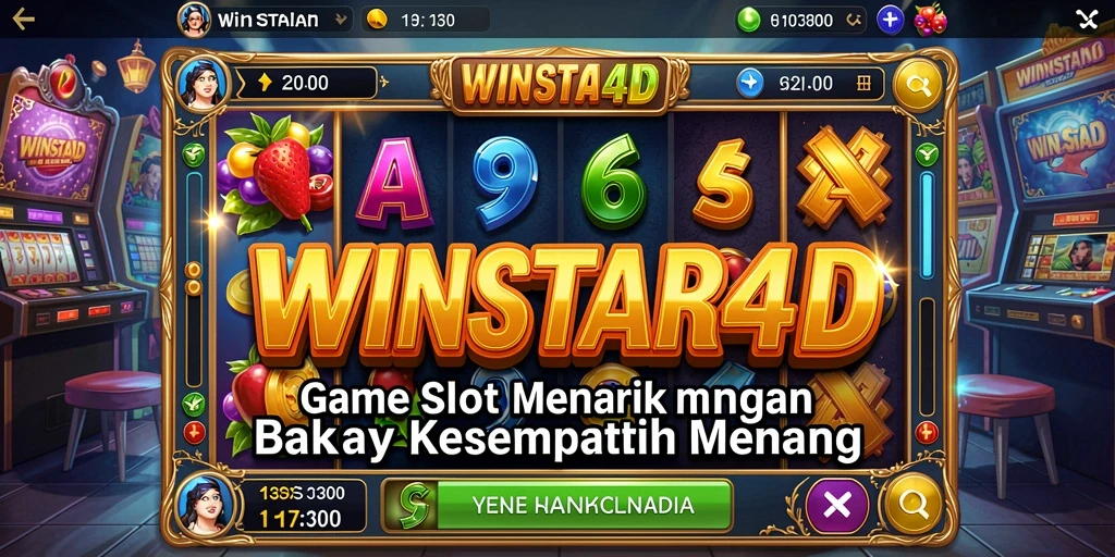 Screenshot gameplay WINSTAR4D menampilkan slot yang seru dan menghibur.