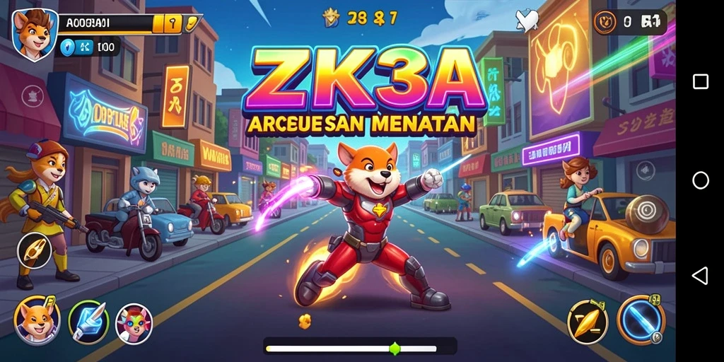 Tampilan gameplay ZK3 yang penuh aksi dan tantangan seru.